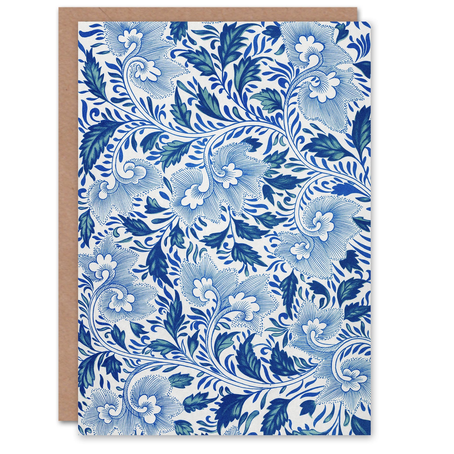 Owen Jones Elegant Ornamental Flower Pattern Art Greeting Card