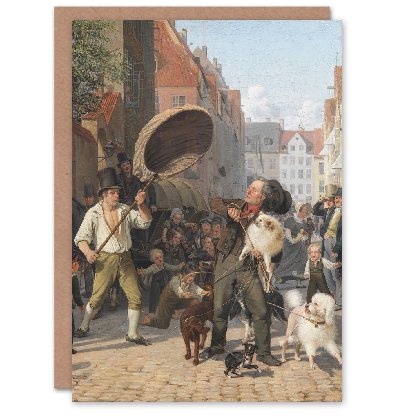 Wilhelm Marstrand Street Scene in the Dog Days Art Greeting Card
