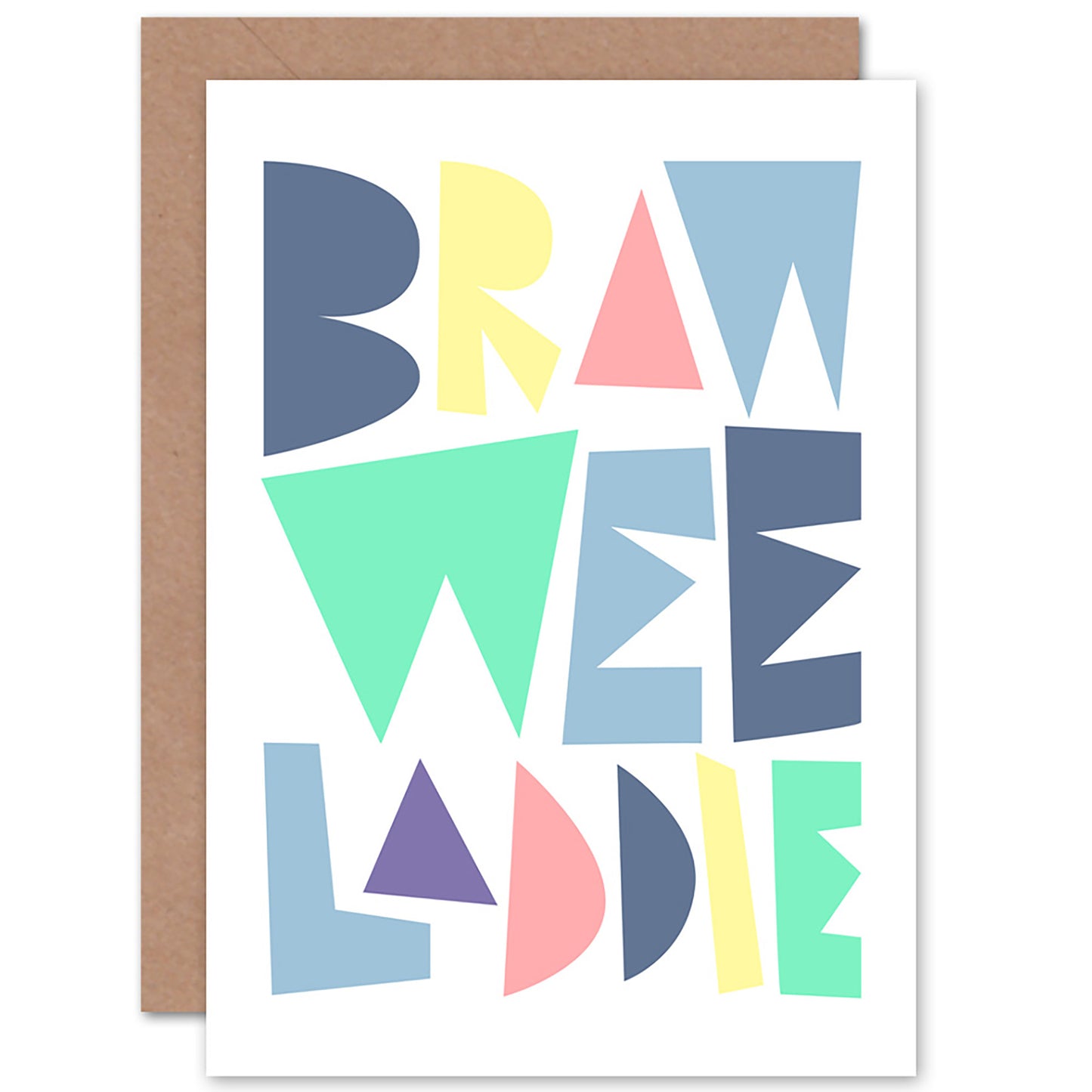 Braw Wee Laddie Scottish Slang New Baby Card