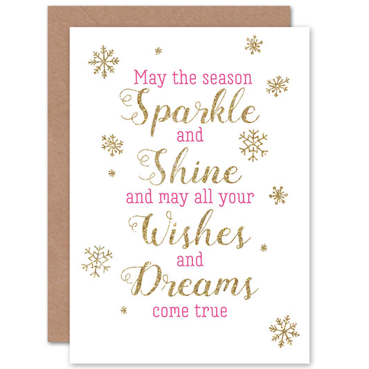 Season Sparkle Shine Christmas Card