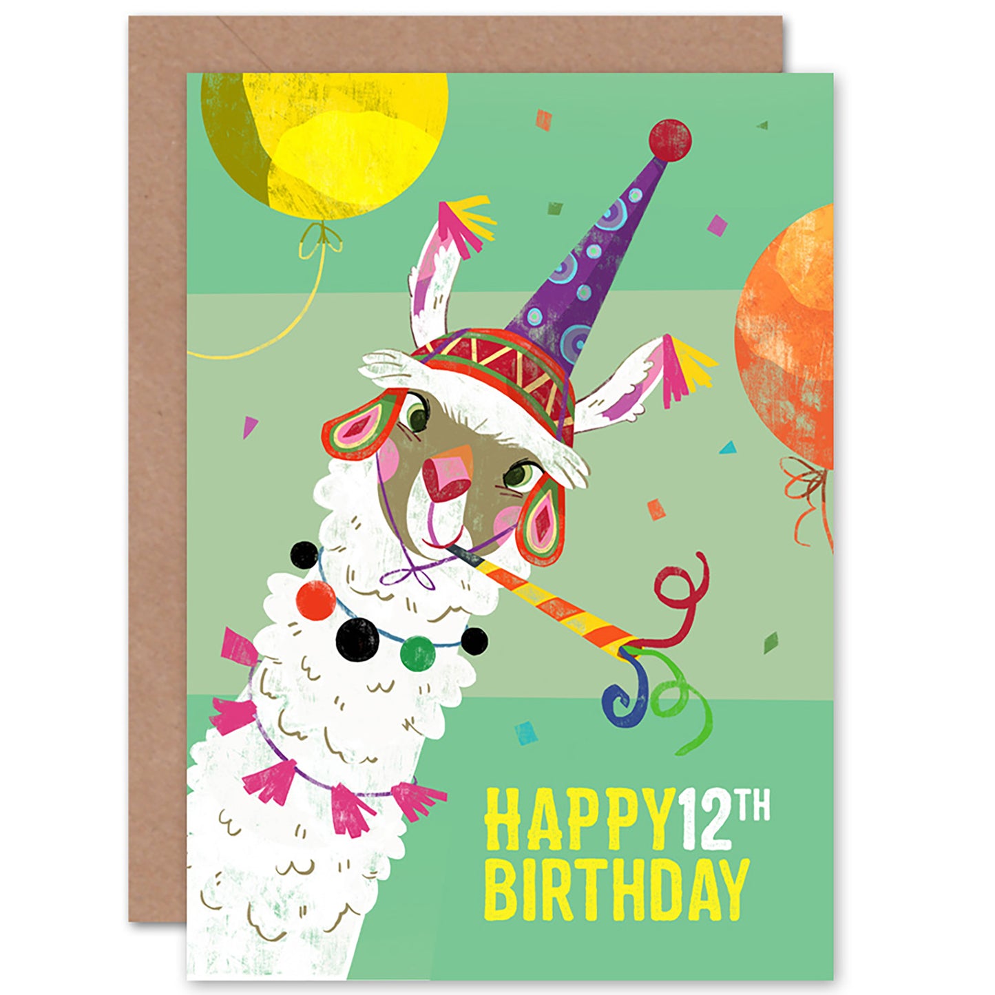 Llama Party Birthday Card
