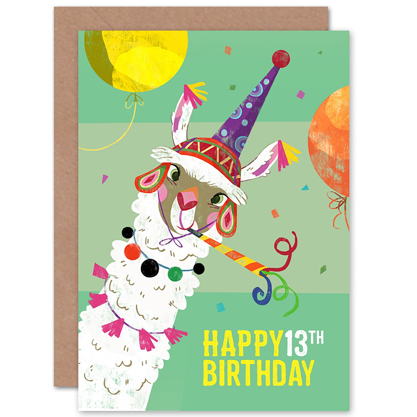 Llama Party Birthday Card