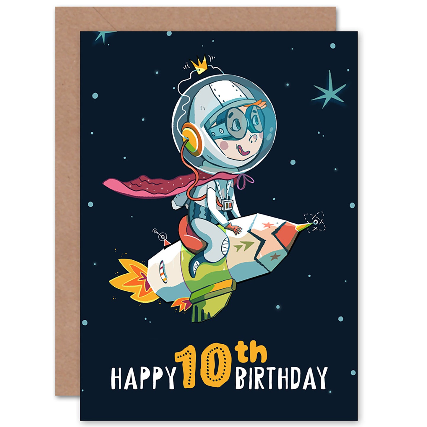 Space Rocket Astronaut Birthday Card