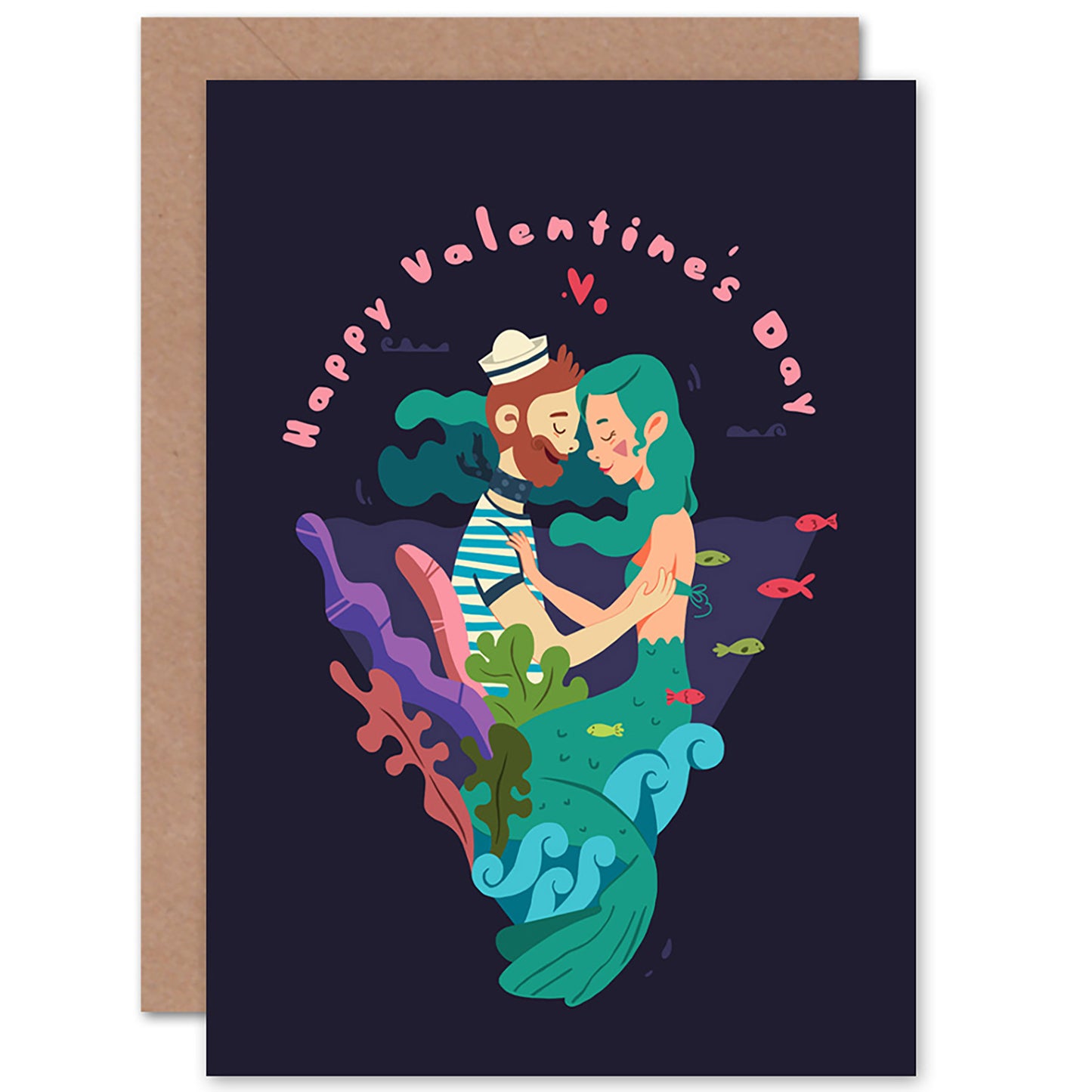 Sailor Mermaid Anniversary Valentine's Card