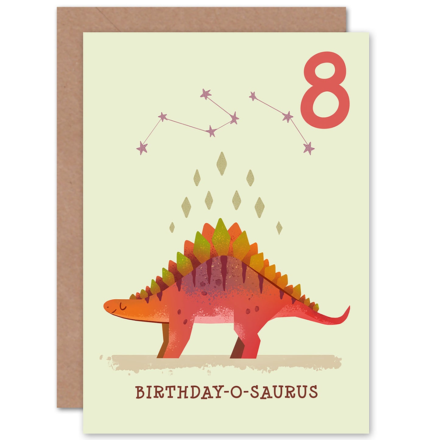 Dinosaur Stegosaurus Birthday Card