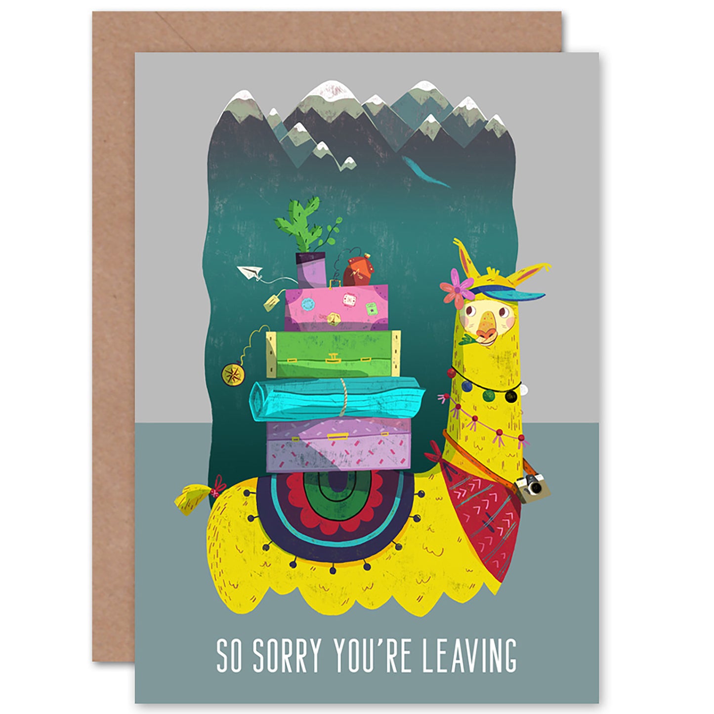 Sorry You're Leaving Llama Good Bye Card