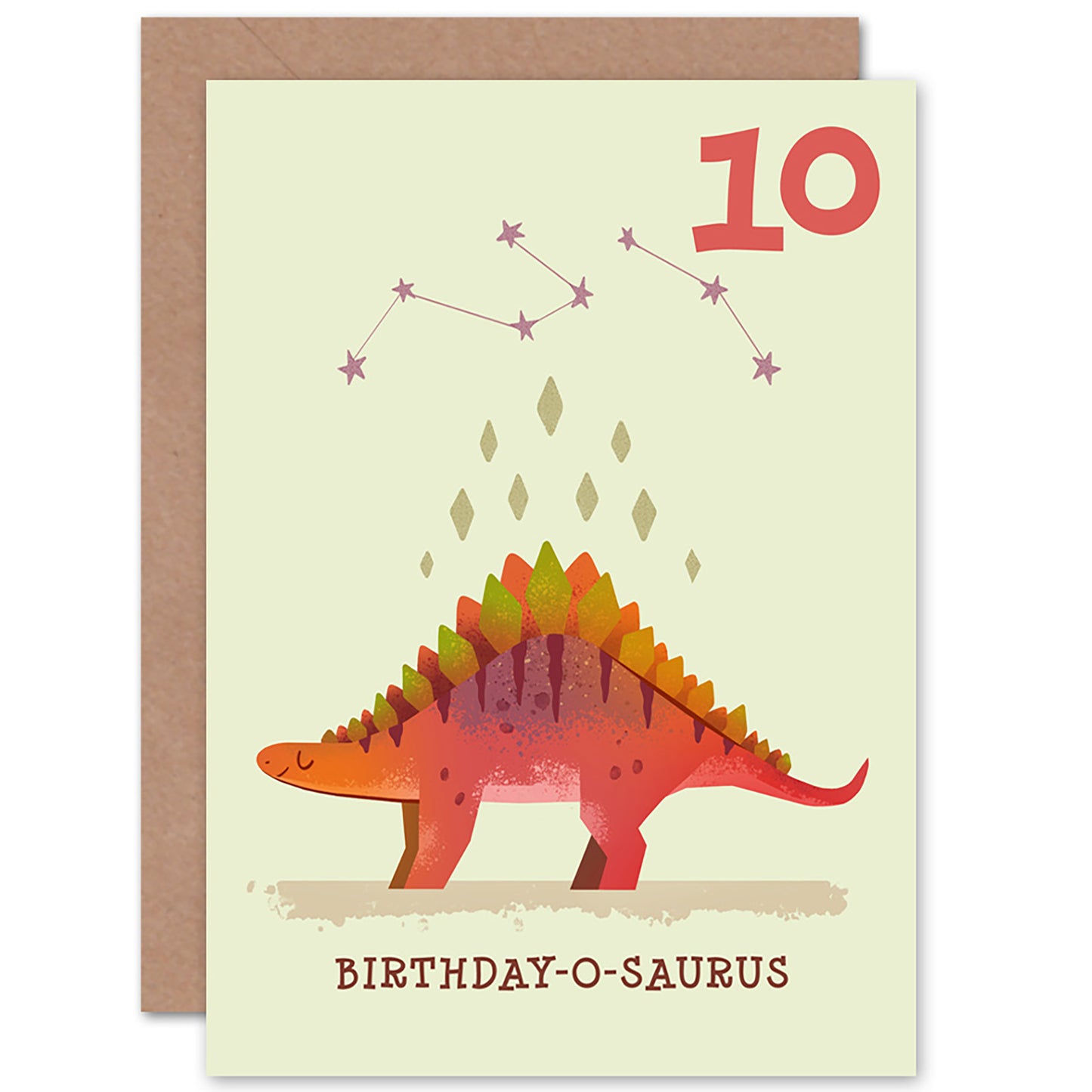 Dinosaur Stegosaurus Birthday Card