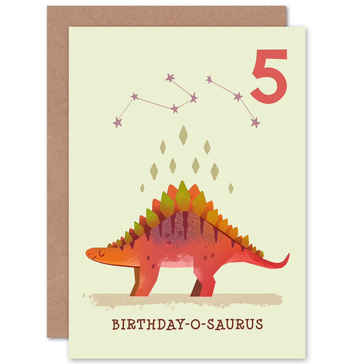 Dinosaur Stegosaurus Birthday Card