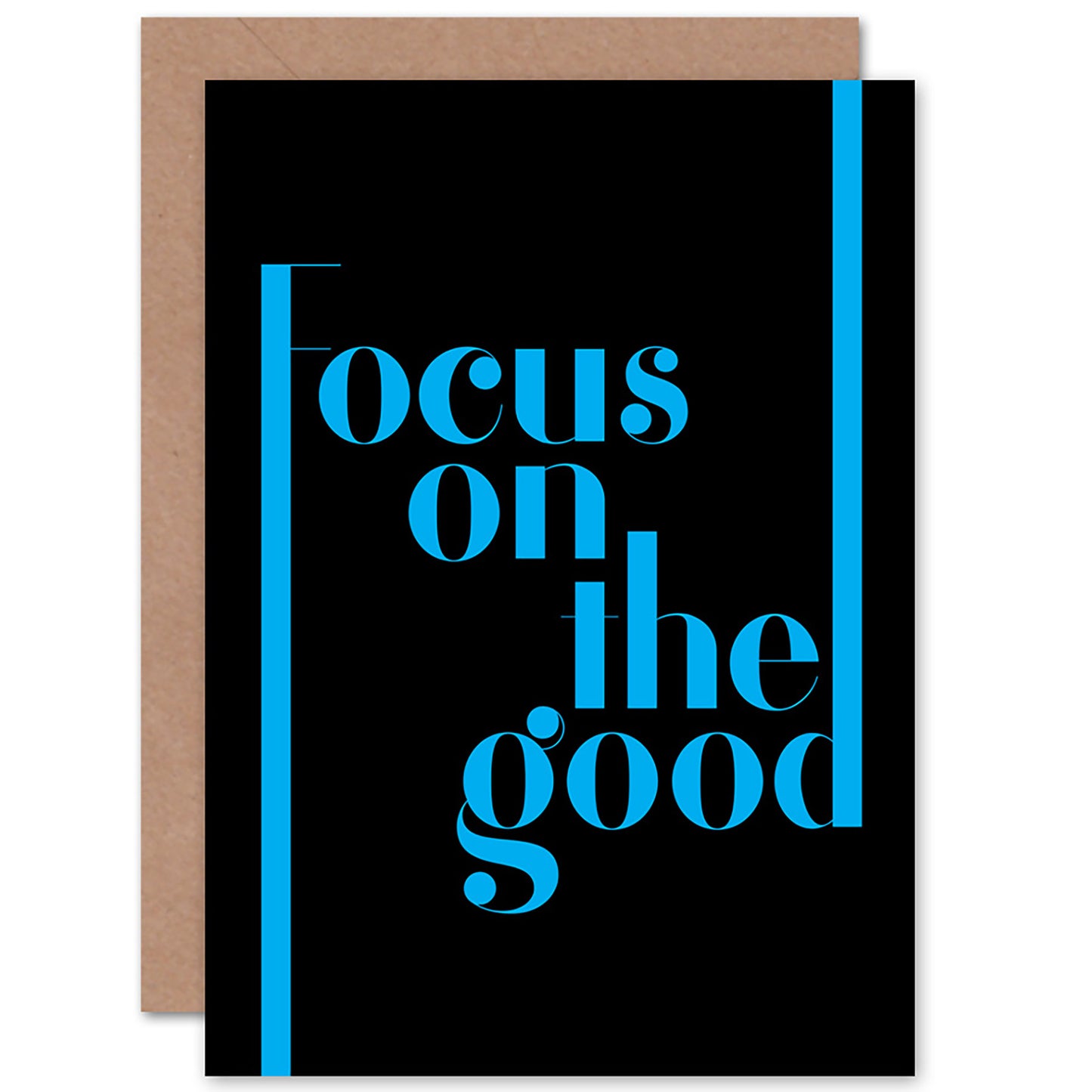 Focus On The Good Affirmation Quote Modern Greetings Card