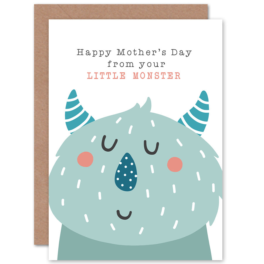 Cute Kids Animal Mothers Day Monster Mother's day Card