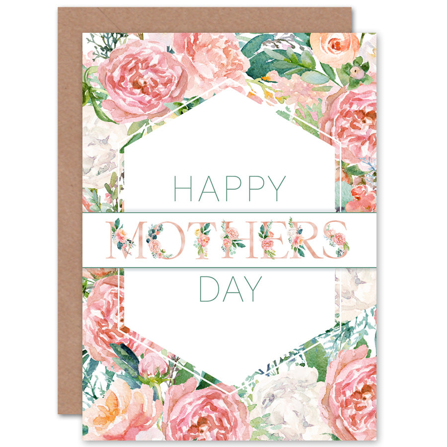 Watercolour Flower Rose Mother's day Card