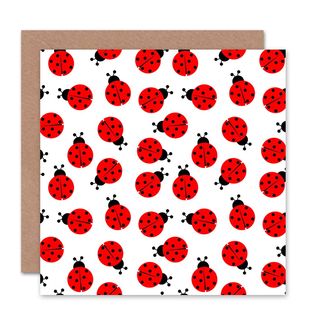 Ladybug Spotty Ladybird Pattern Greeting Card