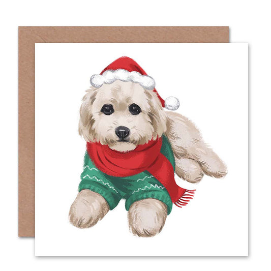Cockapoo Cavapoo Bichon Dog Lover Christmas Card