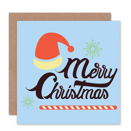 Santa Hat Retro Merry Christmas Card