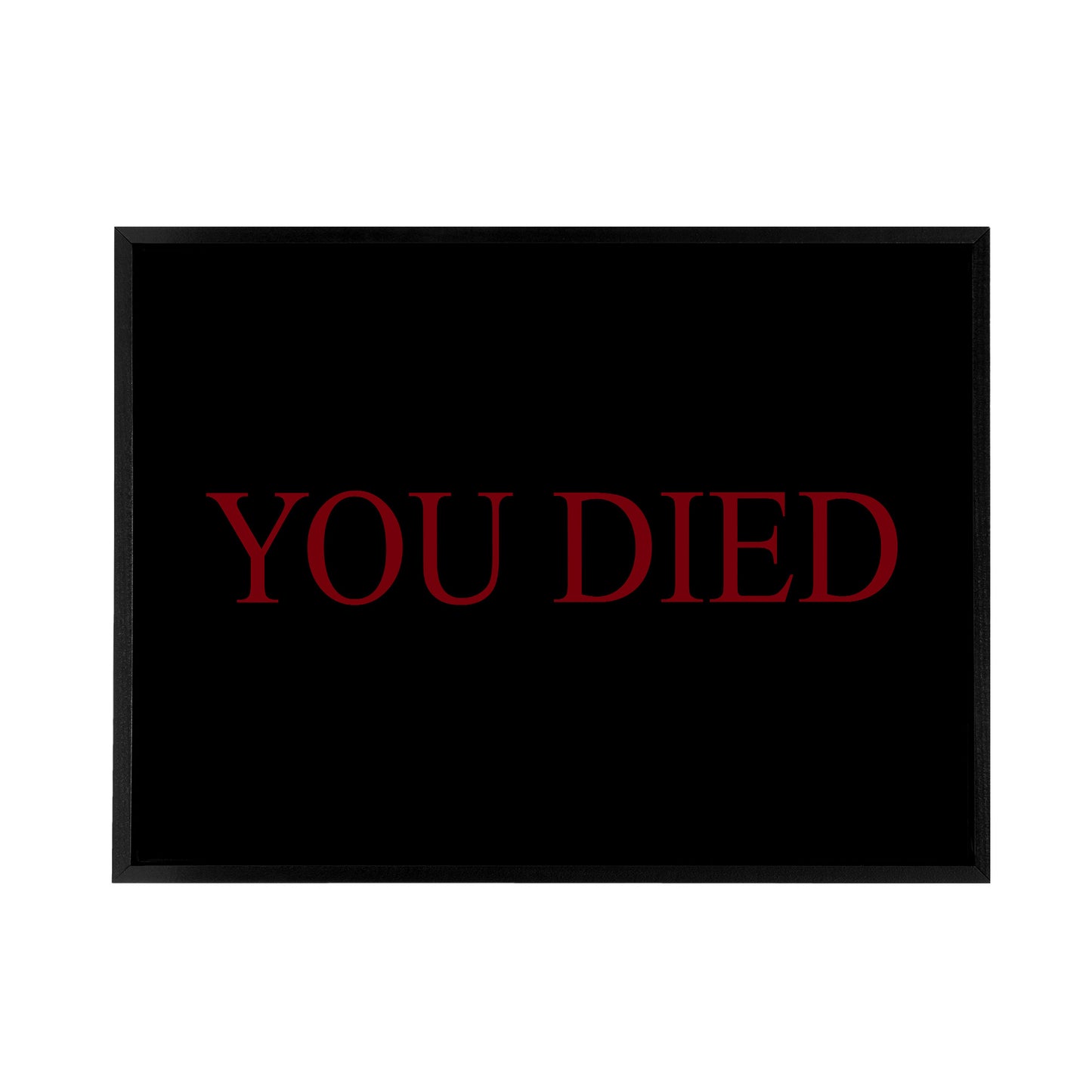 E Sports You Died Souls Video Game Over Black Framed Canvas Wall Art Print
