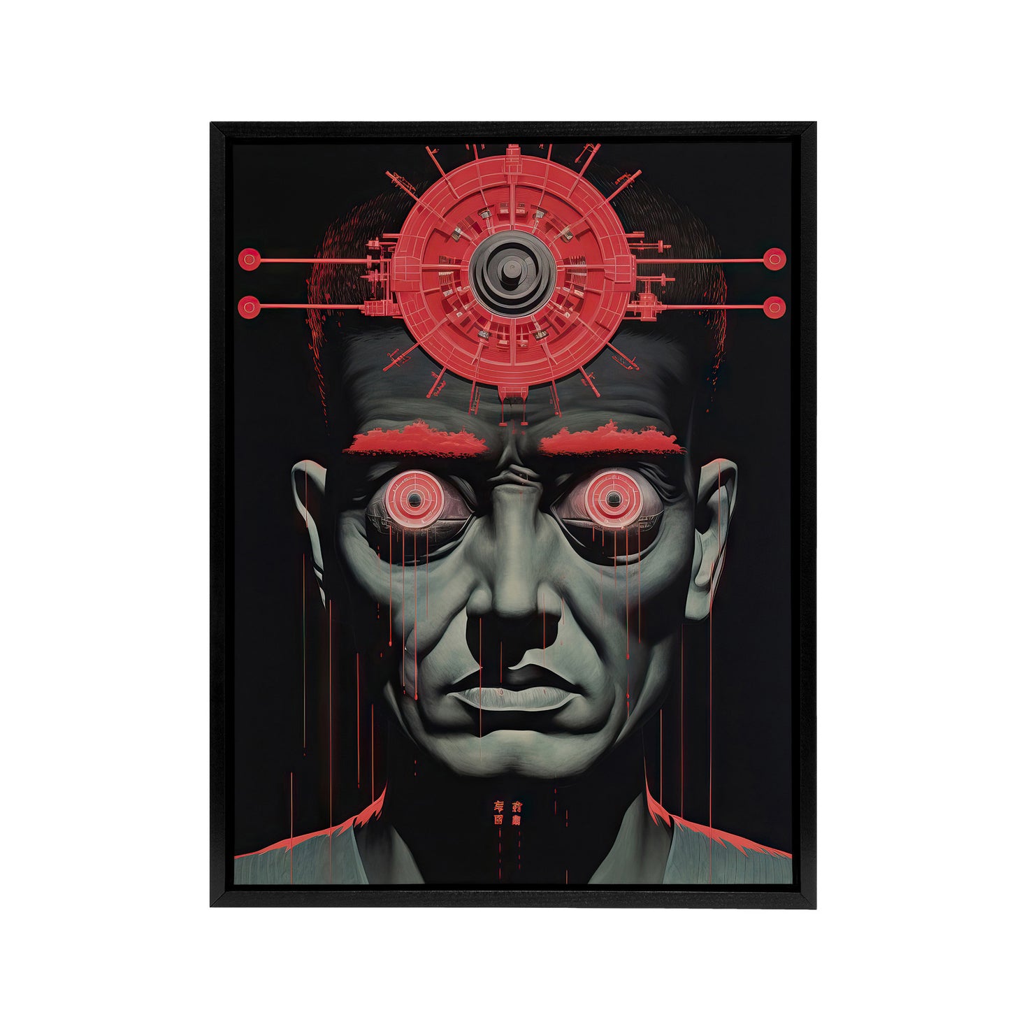 Big Brother Is Watching You George Orwell Black Framed Canvas Art Print