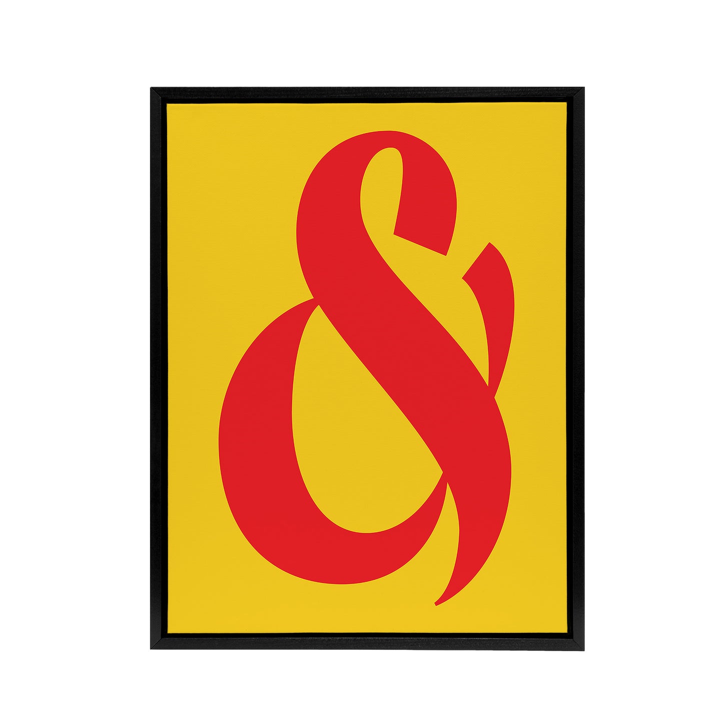 And Ampersand Symbol Yellow Red Vibrant Design Framed Canvas Art Print