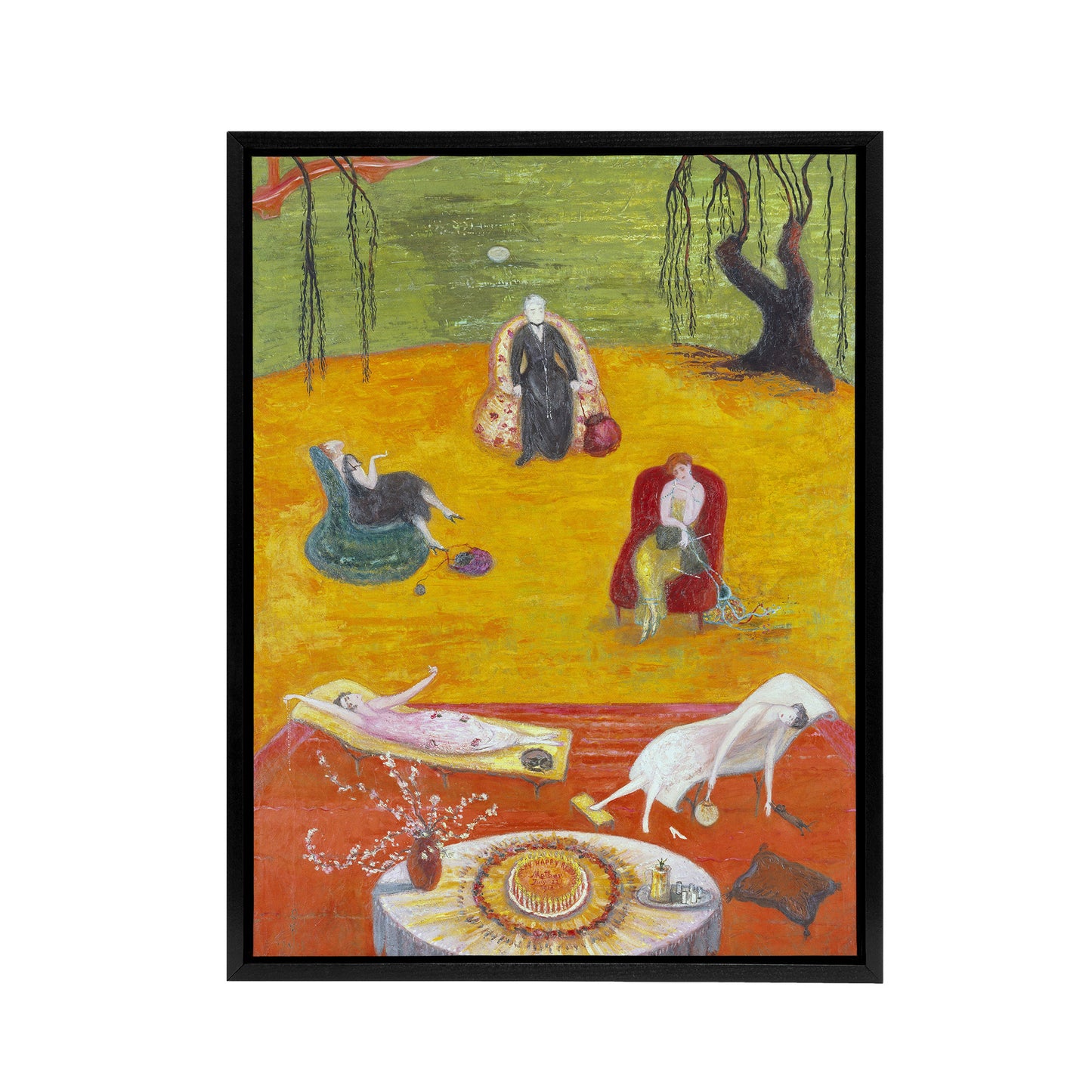 Florine Stettheimer Heat Black Framed Canvas Wall Art Print