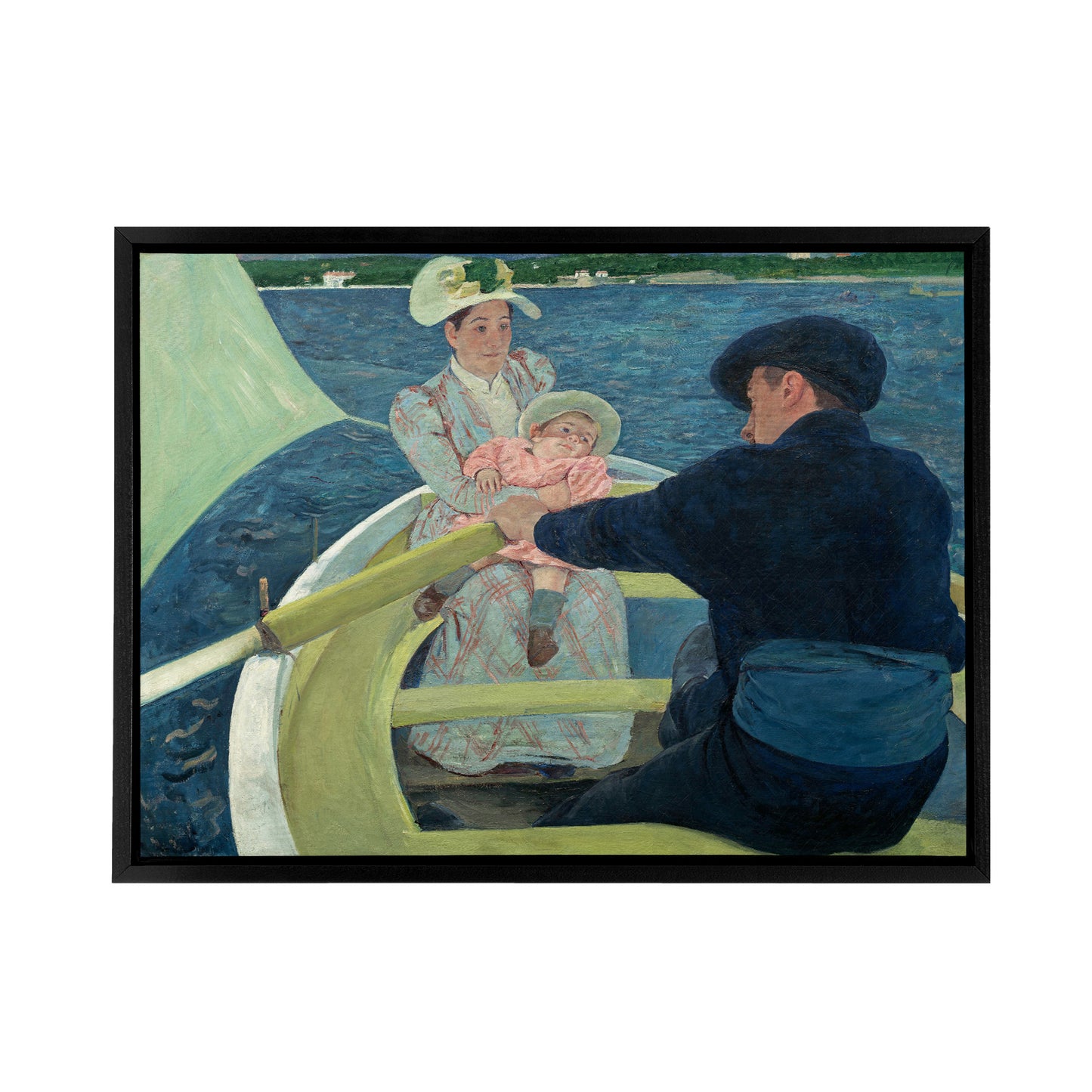 Mary Cassatt The Boating Party Black Framed Canvas Wall Art Print