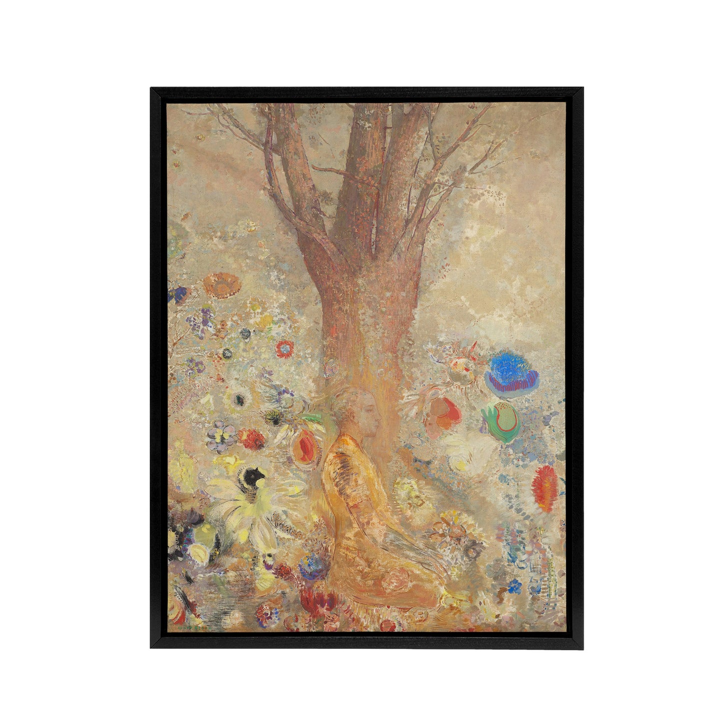 Odilon Redon The Buddha Premium Black Framed Canvas Wall Art Print