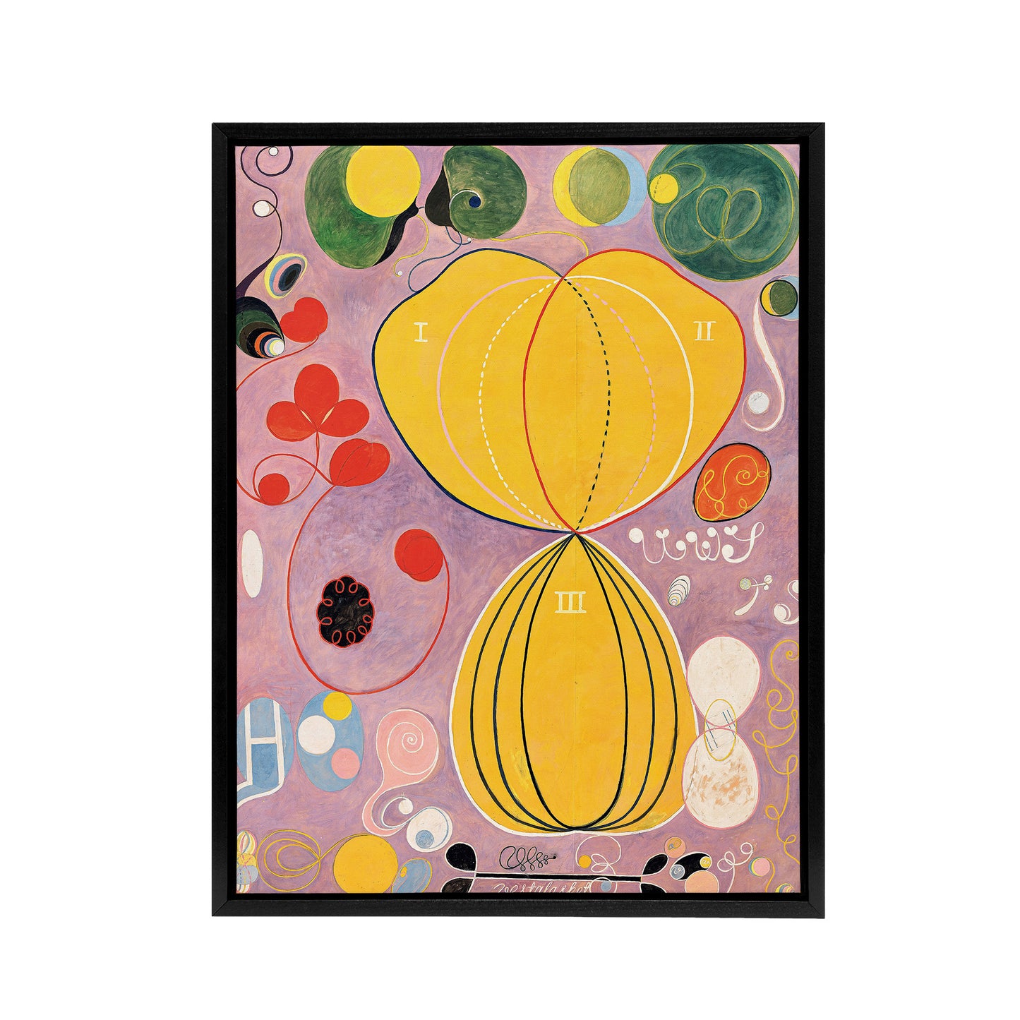 Hilma Af Klint Group Iv No 7 Adulthood Black Framed Canvas Wall Art Print