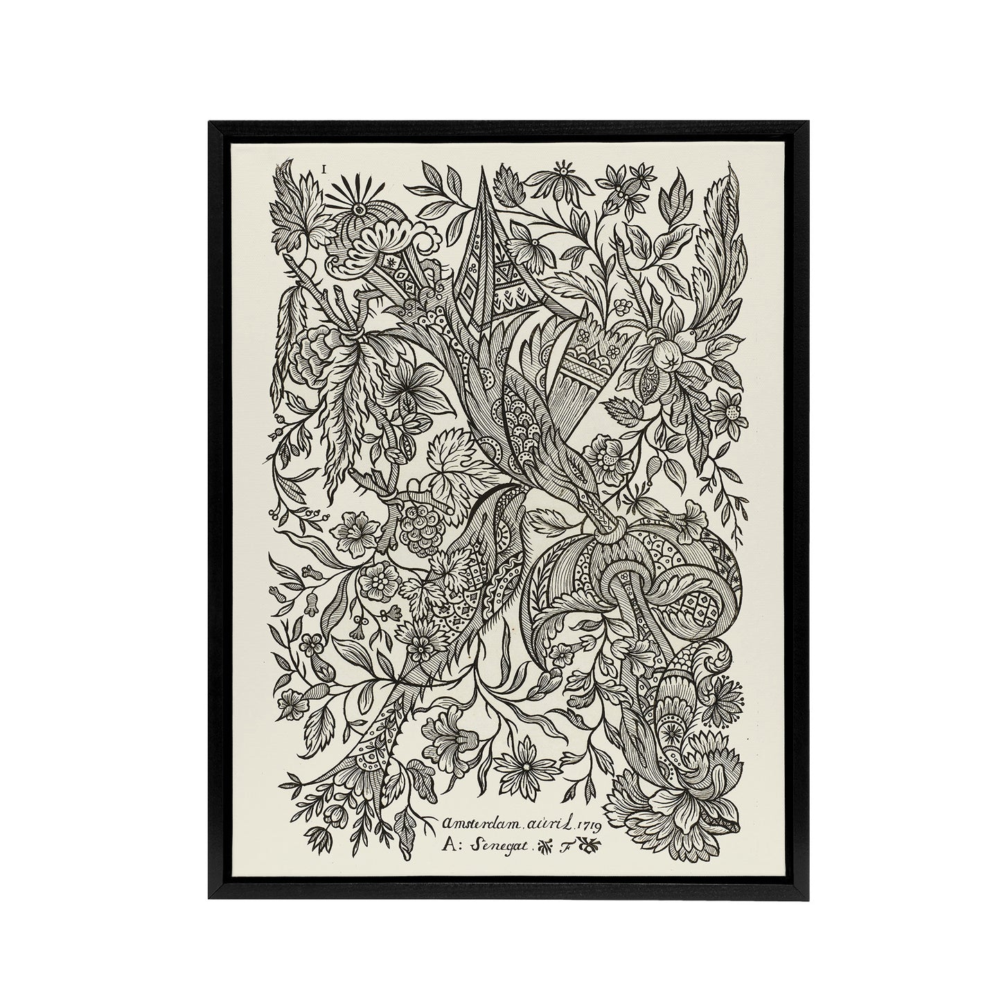 Alexander Senegat Design For Textiles Black Framed Canvas Wall Art Print
