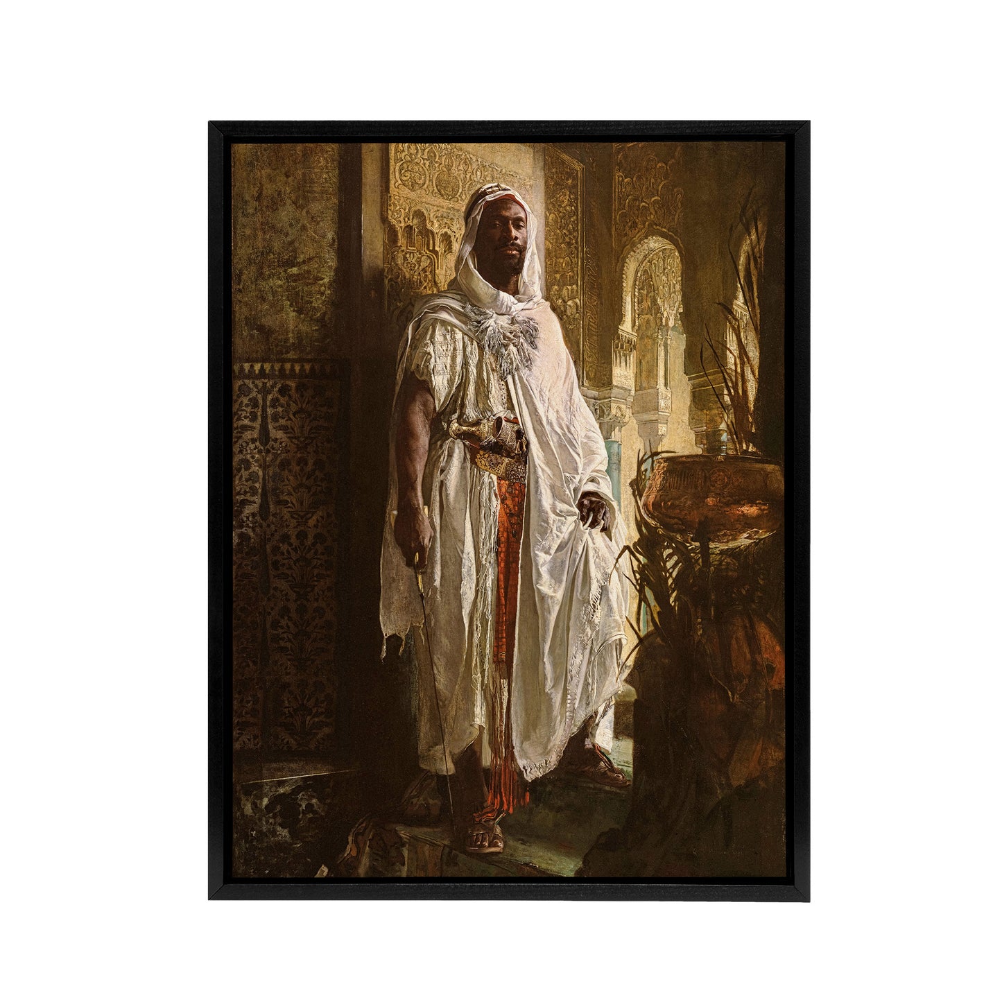 Charlemont The Moorish Chief Black Framed Canvas Wall Art Print