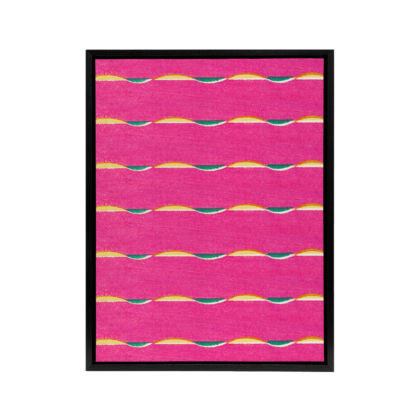 Textile Pattern Vibrant Pink Framed Canvas Wall Art Print Furuya Korin