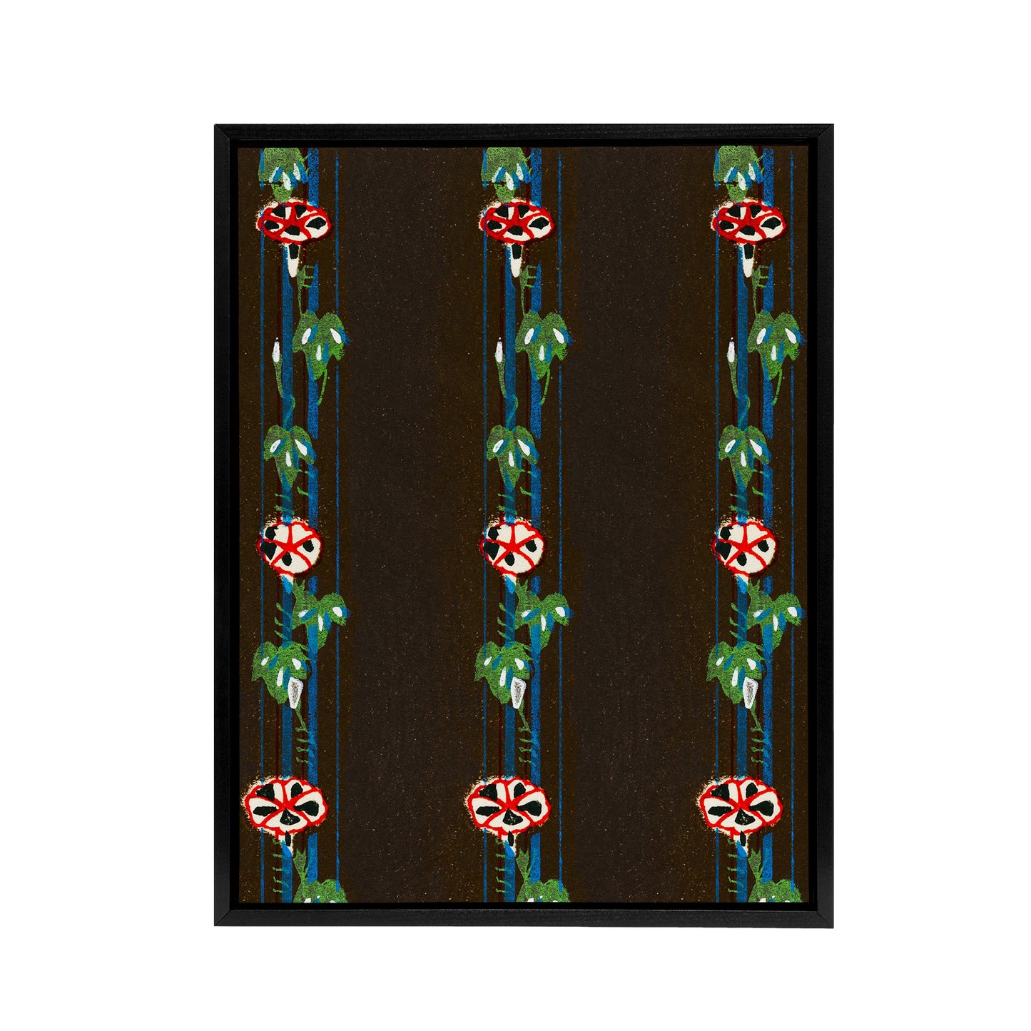 Vintage Floral Textile Pattern Framed Canvas Wall Art Print Furuya Korin