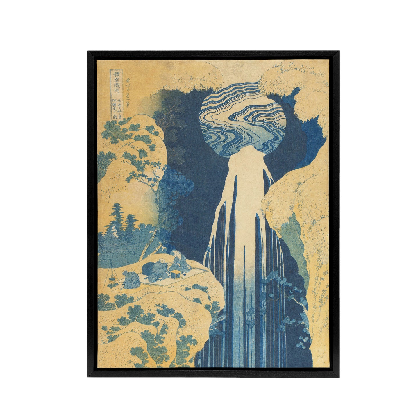 The Amida Waterfall Framed Canvas Wall Art Print Katsushika Hokusai