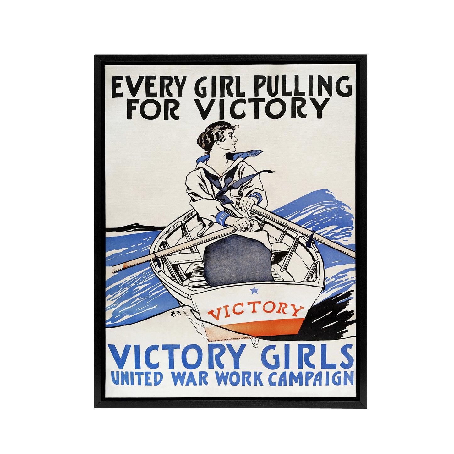 Every Girl Pulling for Victory Framed Canvas Wall Art Print Penfield