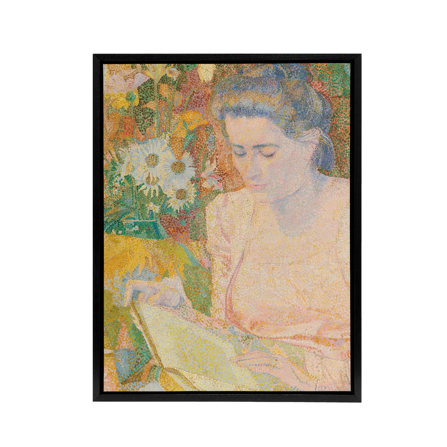 Mrs Marie Jeannette Floral Portrait Framed Canvas Wall Art Print Toorop