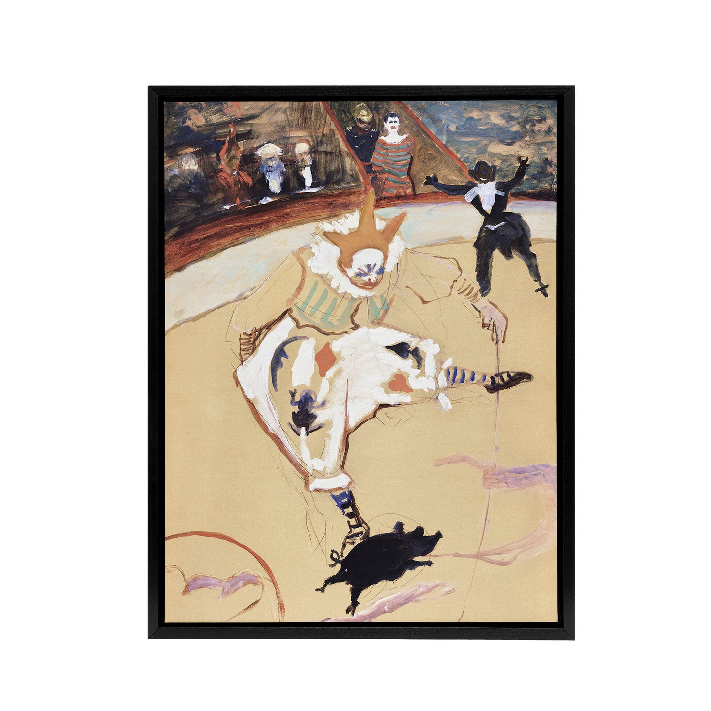 Medrano Circus With a Piglet Framed Canvas Wall Art Print Lautrec