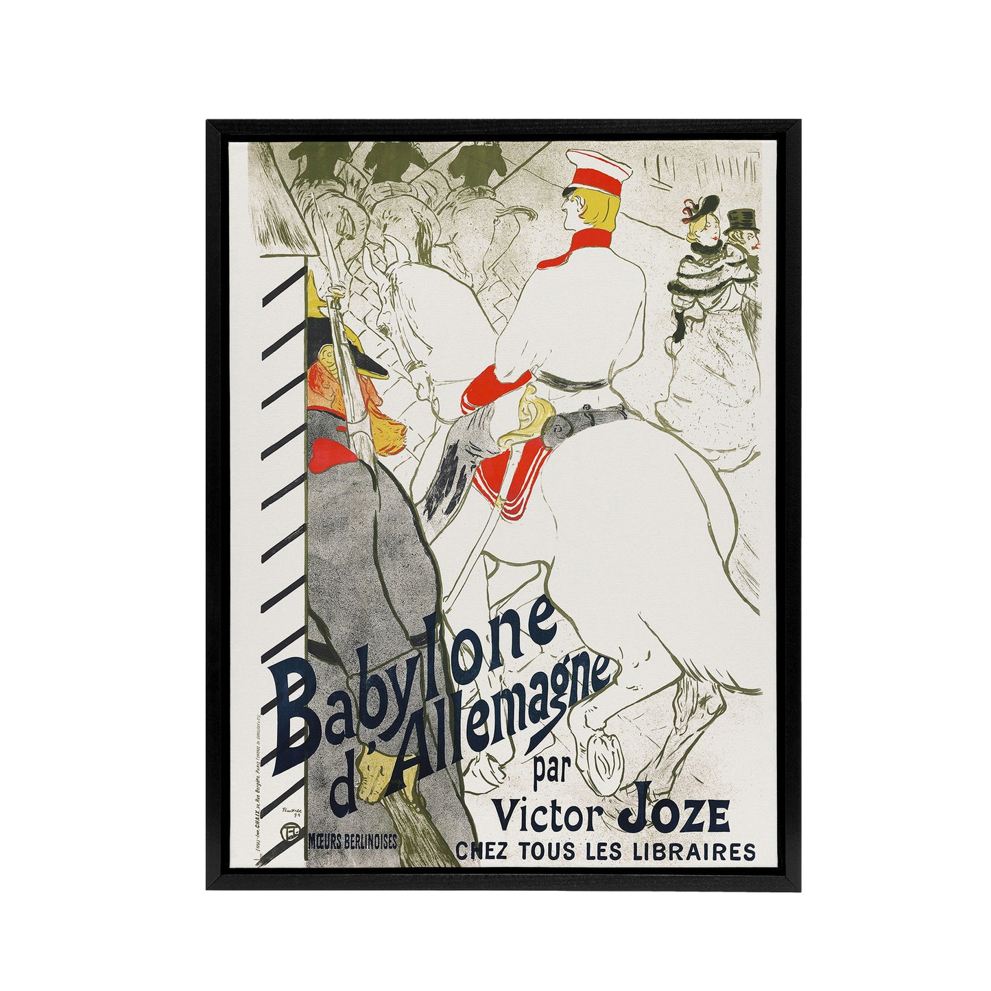 The German Babylon Novel Advert Framed Canvas Wall Art Print Lautrec