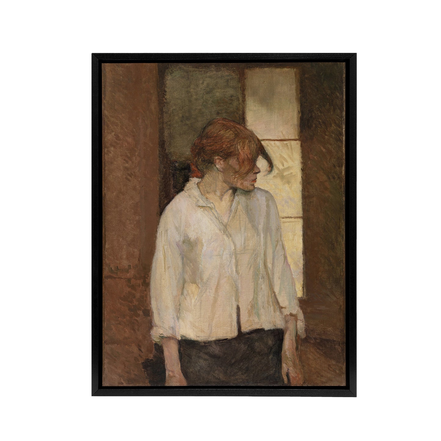 At Montrouge Rosa La Rouge Framed Canvas Wall Art Print Toulouse Lautrec