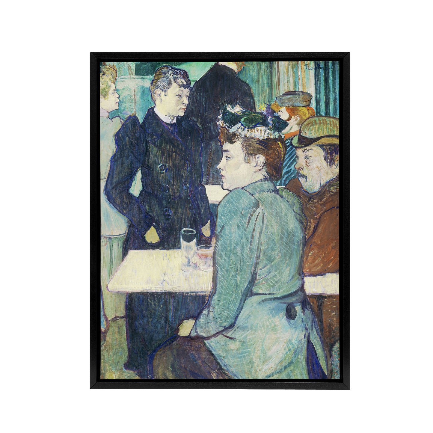 Corner in Moulin de la Galette Framed Canvas Wall Art Print Lautrec