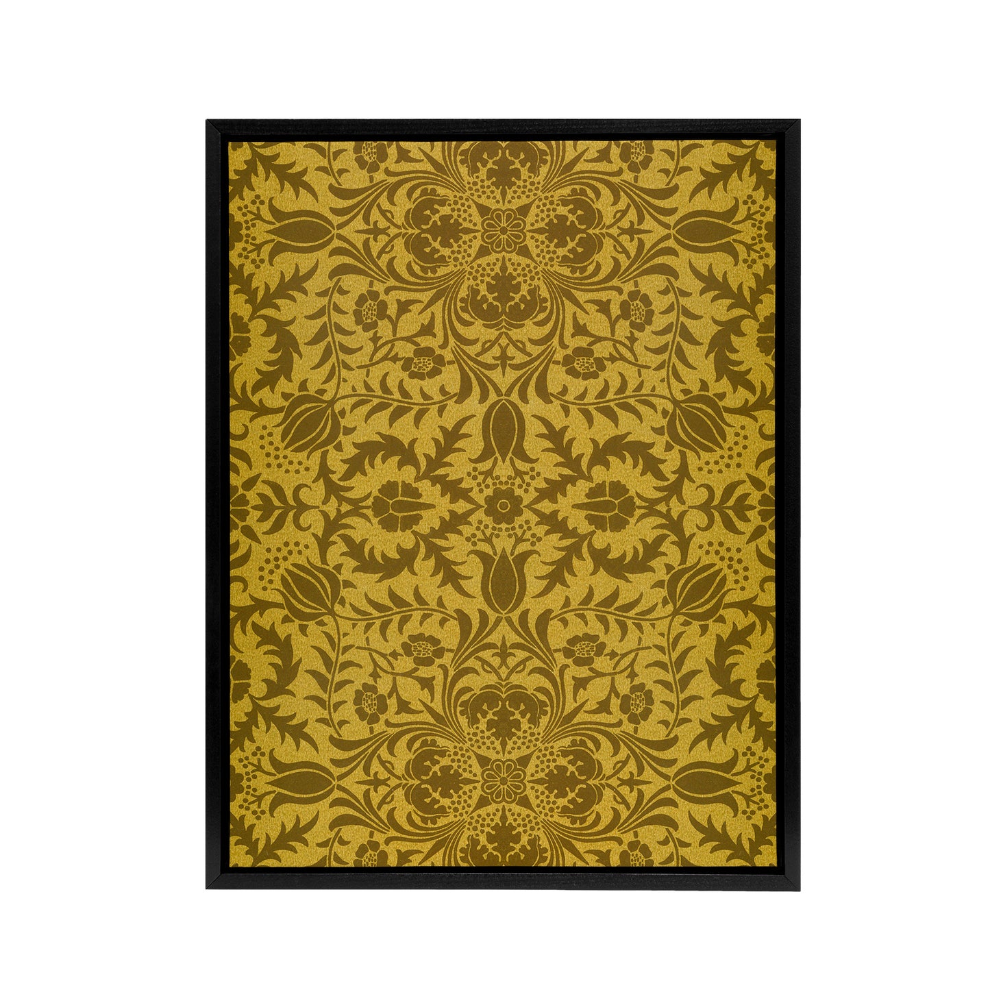 Floral Vine Filigree Pattern W. Morris Vintage Framed Canvas Wall Art