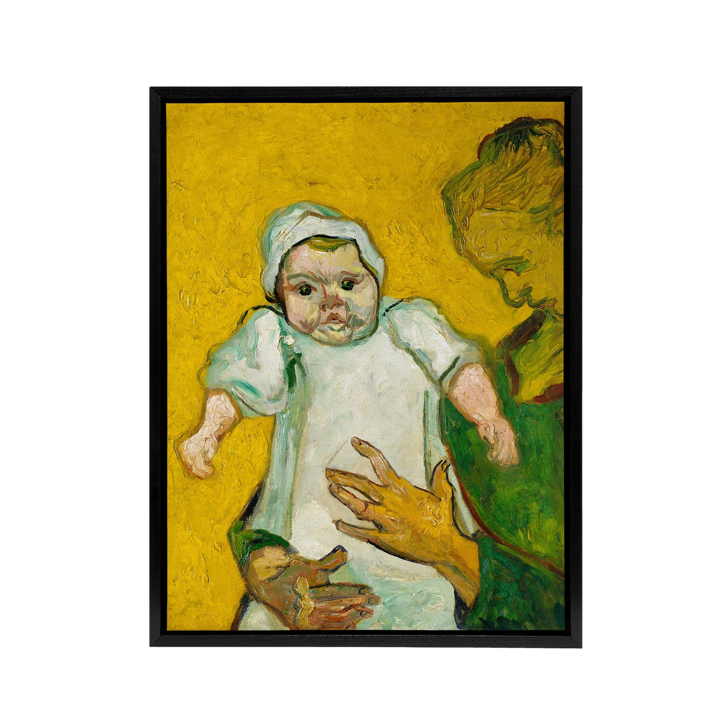 Madame Roulin and Her Baby Van Gogh Vintage Black Framed Canvas Wall Art