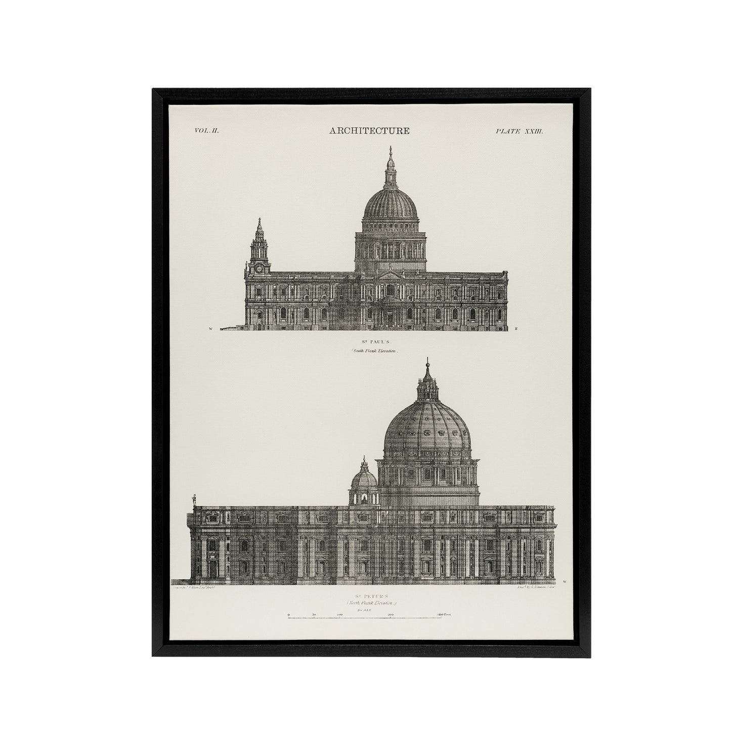 St Paul St Peters Encyclopaedia Britannica Black Framed Canvas Wall Art