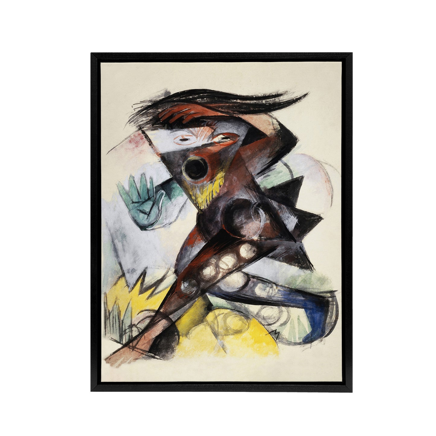 Caliban Figurine for The Tempest Marc Vintage Framed Canvas Wall Art