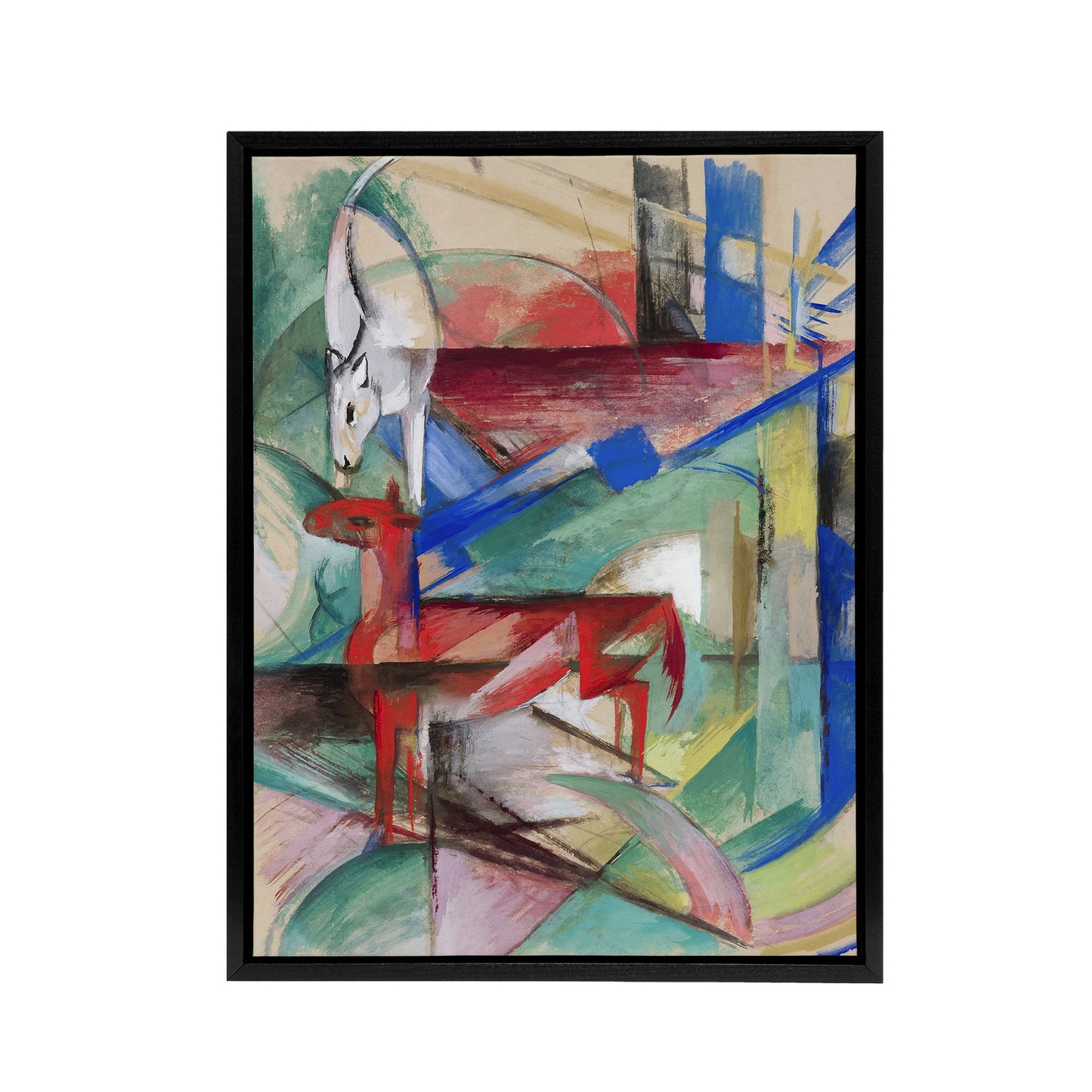 Landscape Animals Abstract Franz Marc Vintage Framed Canvas Wall Art
