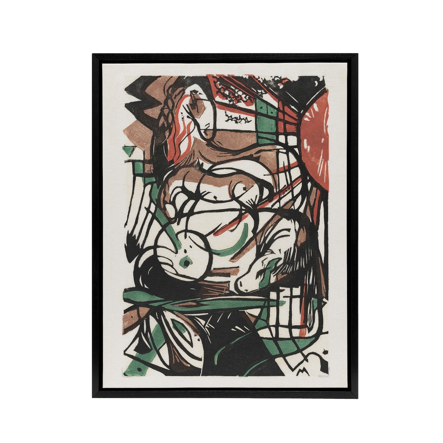 The Birth of Horses Abstract Franz Marc Vintage Framed Canvas Wall Art