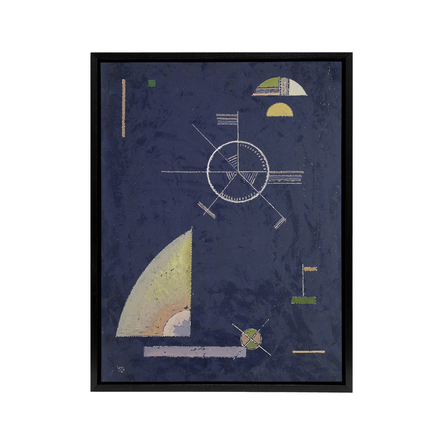 Dull Gray Abstract Painting Kandinsky Framed Canvas Wall Art Print