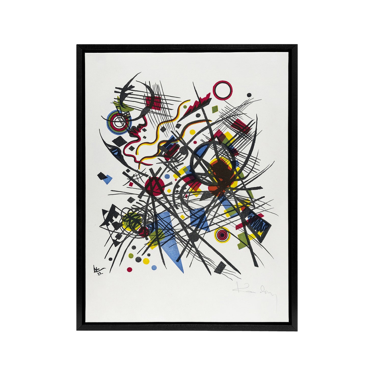 Abstract for Fourth Bauhaus Portfolio Kandinsky Framed Canvas Wall Art Print