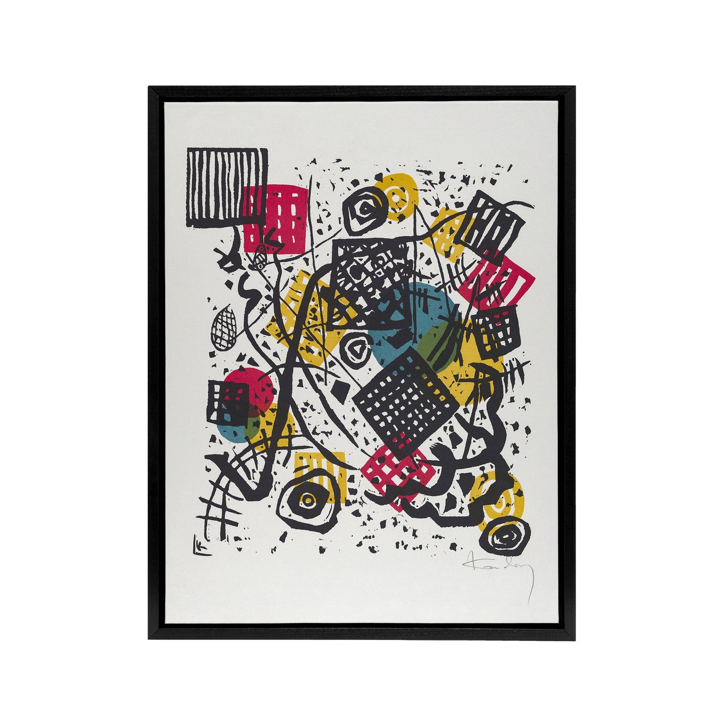 Small Worlds V Abstract Painting Kandinsky Framed Canvas Wall Art Print