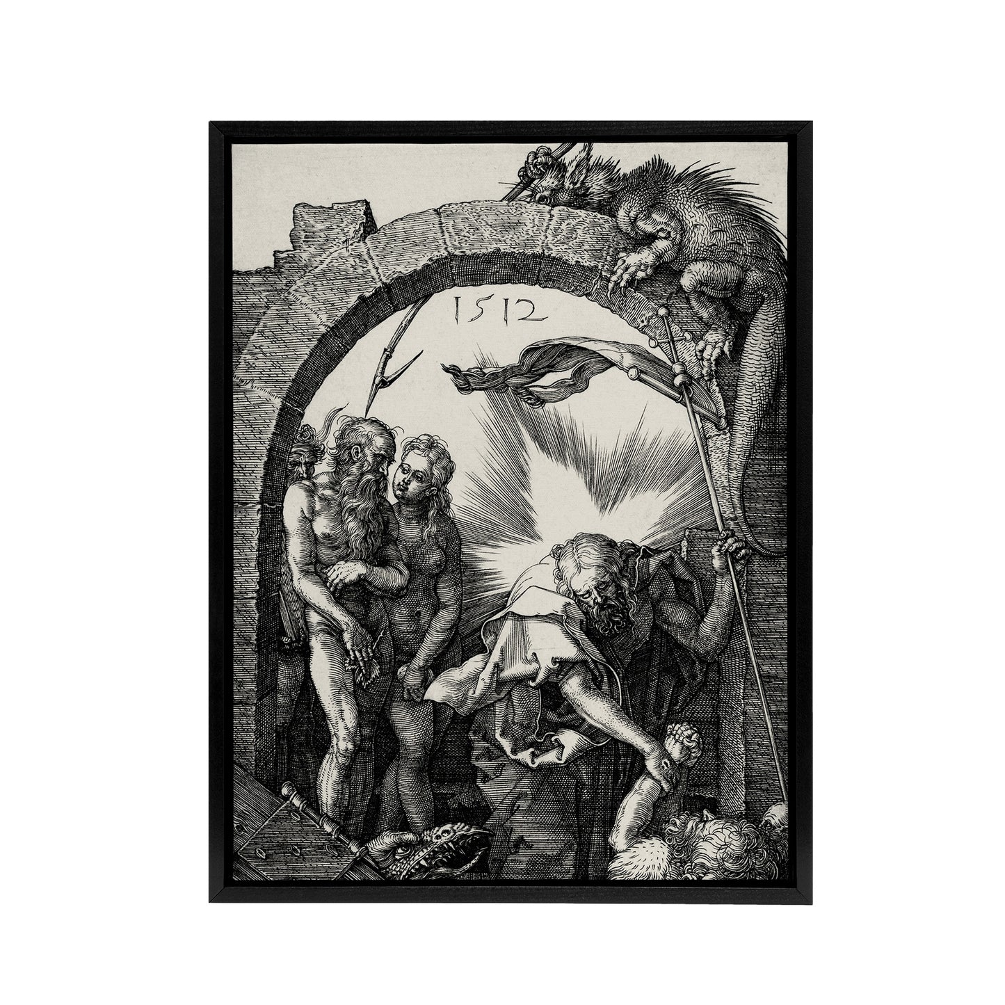 Harrowing of Hell Christ in Limbo Durer Framed Canvas Wall Art Print