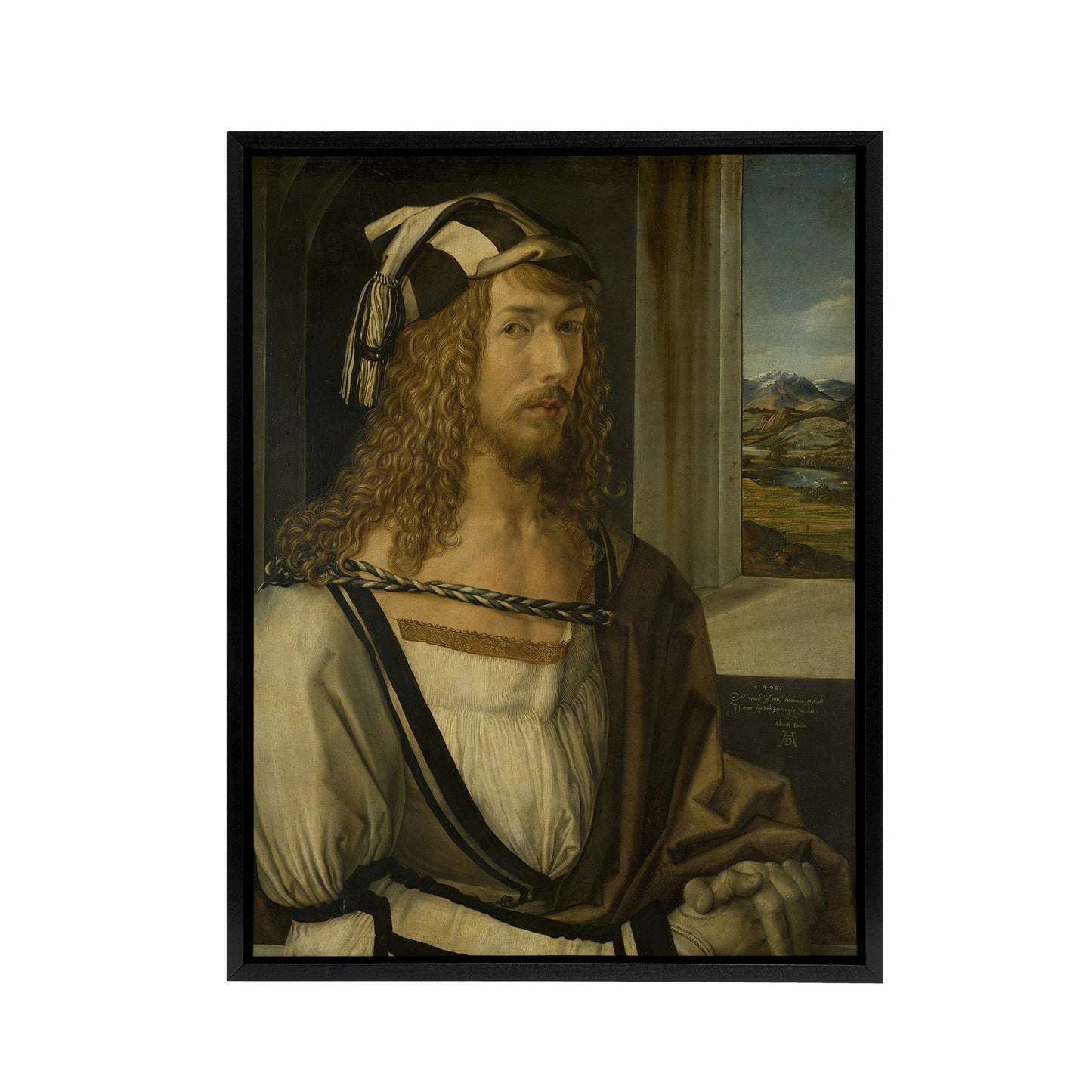Self Portrait Young Artist Albrecht Durer Framed Canvas Wall Art Print