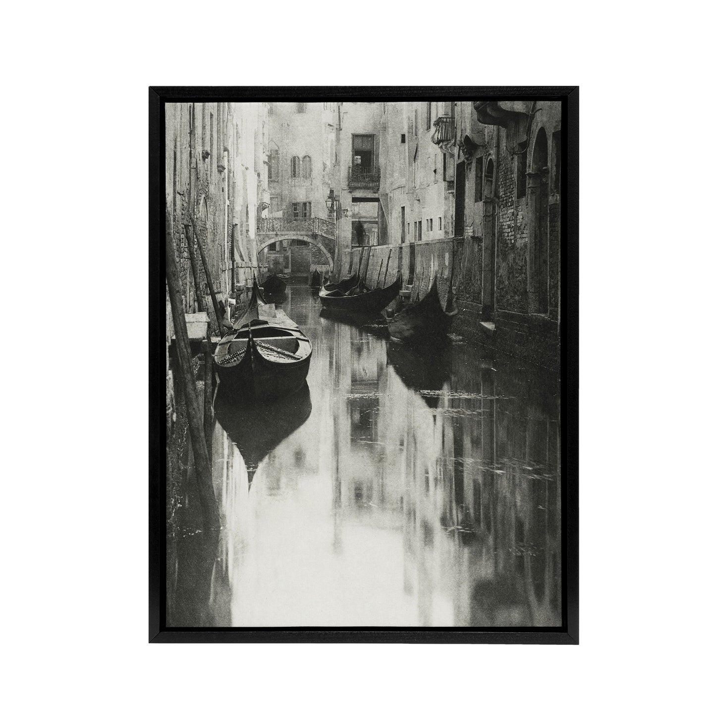 A Venetian Canal Photograph Alfred Stieglitz Framed Canvas Wall Art Print