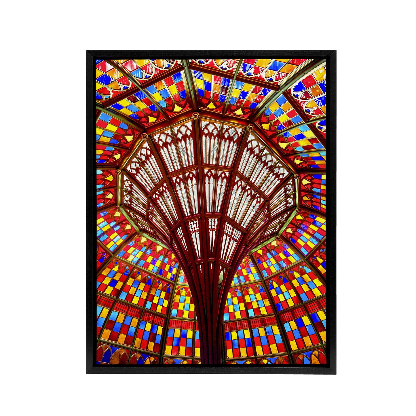 Louisiana State Capitol Building Glass Highsmith Framed Canvas Wall Art Print