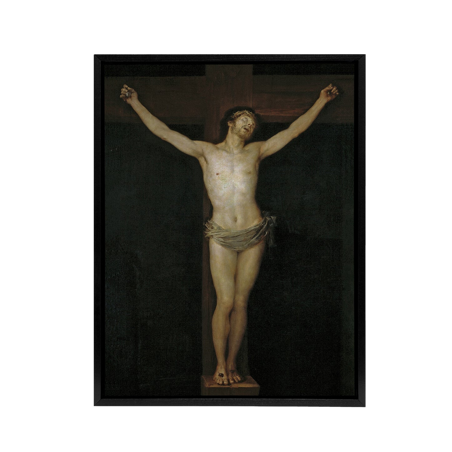 Christ Crucified Bible Scene Francisco Goya Framed Canvas Wall Art Print